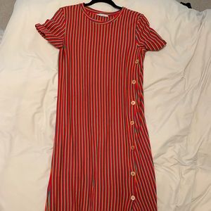 Never worn oversized midi stripes dress